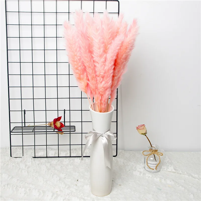 15pcpink Горячая 15 шт. сушеные маленькие Пампы трава Phragmites коммуниса украшения для дома, отеля, свадьбы - Цвет: 15pcpink