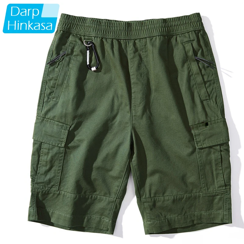 

2020 Summer New Casual Loose Shorts Men Cargo Shorts Five-point Pants Tooling Shorts Solid Color Cotton Men Shorts