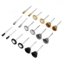 18 шт шлифовальный, полировальный диск головка проволочная щетка Сталь комплект для Электрическая дрель Полировка набор инструментов