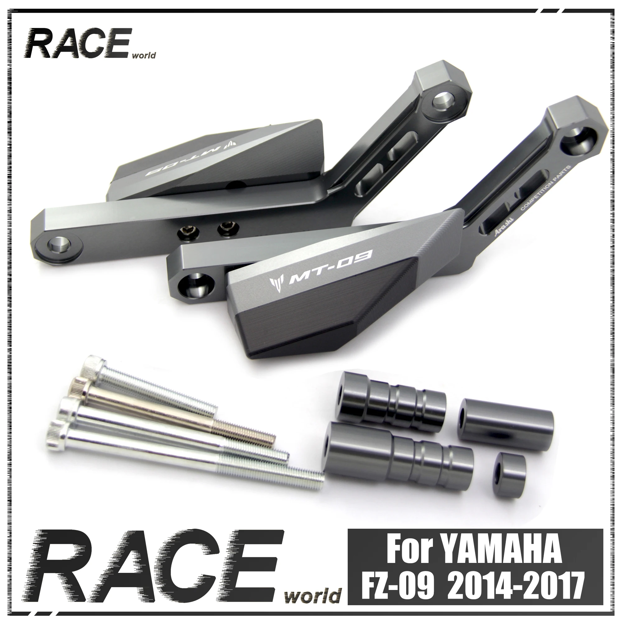 For YAMAHA FZ 09 2015-2017 CNC Engine Crash Bunds Pads Slider Protector MT09 MT-09 FZ09 FZ-09 14 15 16 Motorcycle Frame Sliders |