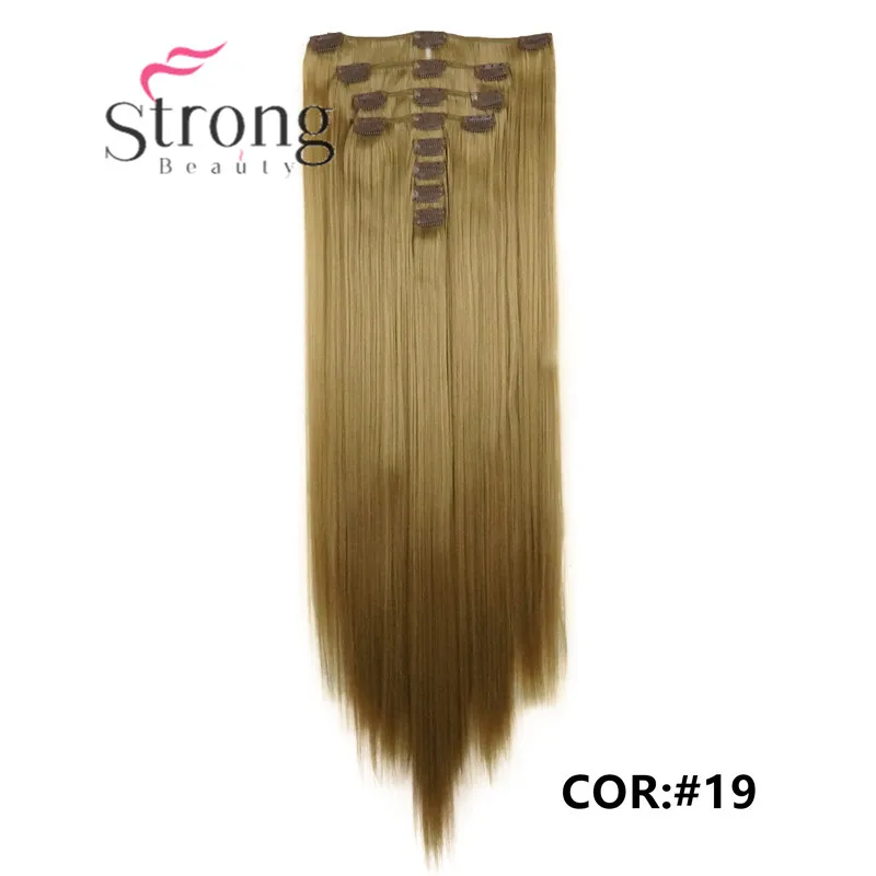 cabelo, 8 peças, 300g, opções de cores