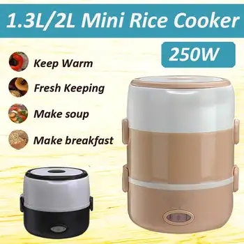 

Upgrade Portable 2L/1.3L Electric Heating Lunch Box Fast Cooking Food Cooking Machine Heating Box Food Heater Rice Cookers 250W