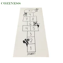 COZINESS alfombrilla antideslizante para gatear para niños, tapete de alta calidad con estampado para bebé y niño pequeño, Alfombra de protección de lona de algodón