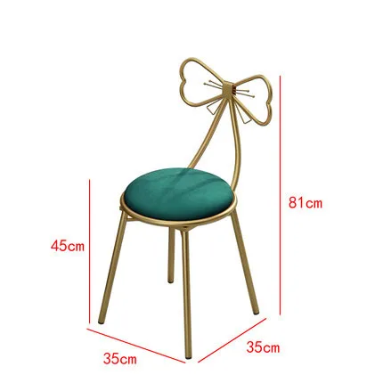 Chair Living Room Chairs Metal Butterfly Bow Backrest Make Up Dining Chair Desk Chairs кресло для отдыха chaises Salle Manger As Picture