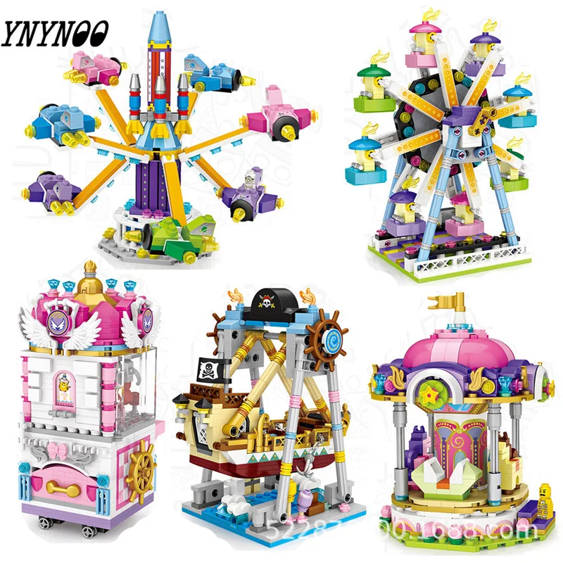 

Mini Blocks Amusement Park Brick Building Blocks LEGOING Toys for Kids Assembly DIY Children Street City View Educational Model