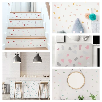 

Tofok Multicolor Cobblestone Wall Sticker Kids Room Nursery Living Room Bedroom Bathroom Fridge Cabinet DIY Decals Home Decor