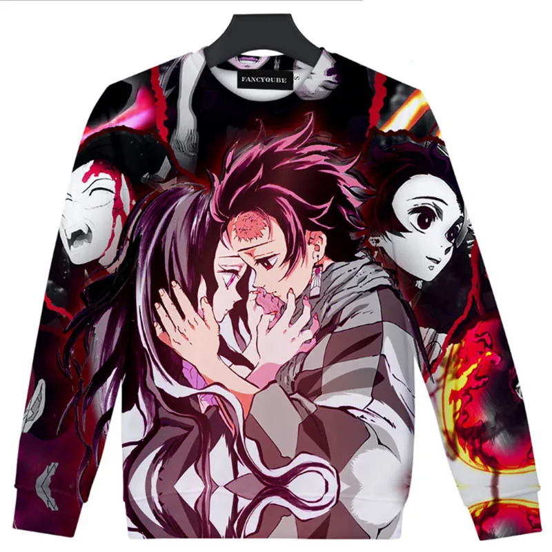 Japanese Anime Tee Demon Slayer Cosplay Tshirt Women Harajuku Long Sleeve O-neck Tops Girl Streetwear