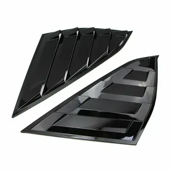 

Rear Louver Cover 2pcs Glossy Black Side Quarter Car Plastic Accessory