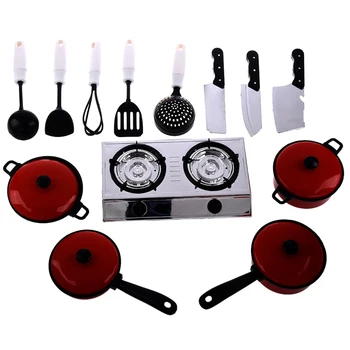 

13 Sets Pots and Pans Kitchen Cookware For Children Play House Toys, Simulation Kitchen Utensils