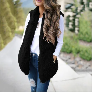 

Faux Fur Women's Jacket Coat Body Warmer Sleeveless Gilet Outwear