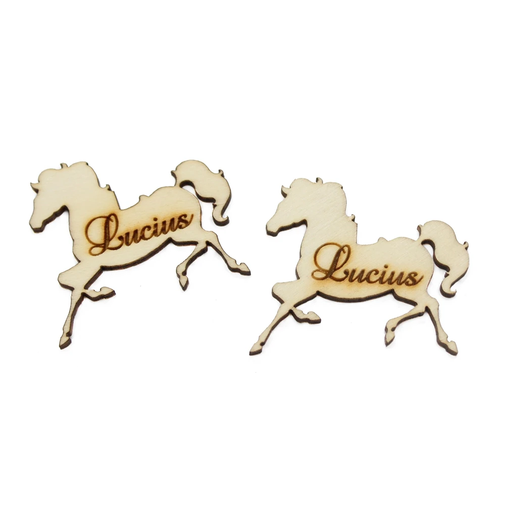  Personalized Engraved Mirror Wood Baby Name Horse Invitation Card Wooden Baby Shower Chocolates Bir - 4.00054E+12