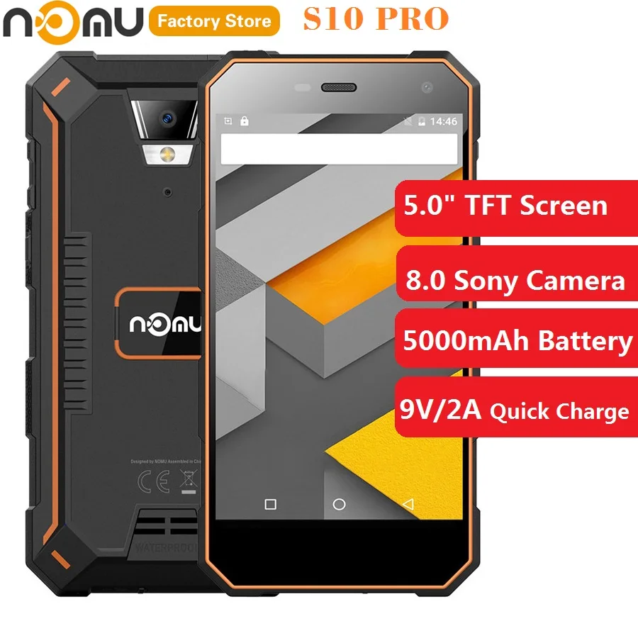  NOMU S10 PRO 4G Quad Core Cellphone 5.0 inch Android 7.0 MTK6737VWT 1.5GHz 3GB + 32GB 8.0MP Rear Ca
