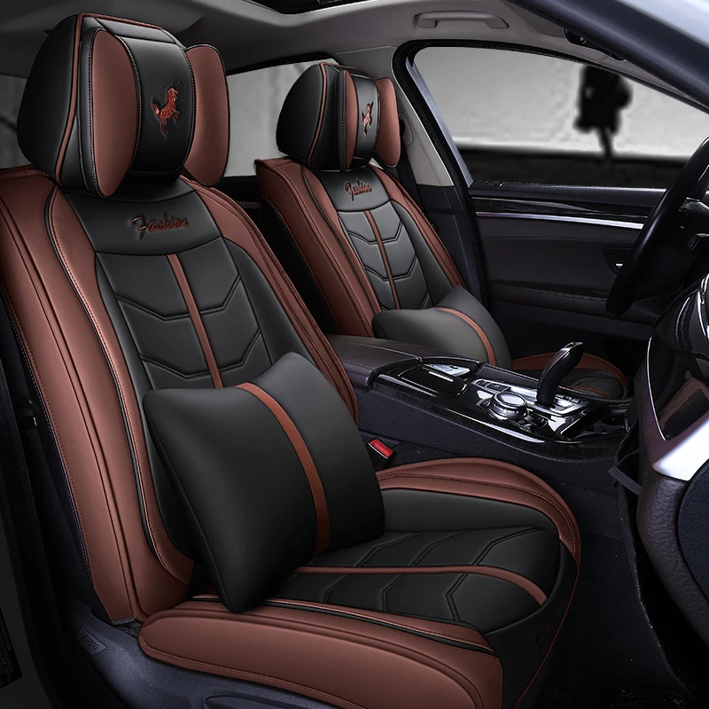 

Full Coverage Eco-leather auto seats covers PU Leather Car Seat Covers for Toyota auris corolla prius camry c hr rav4 suv fortun