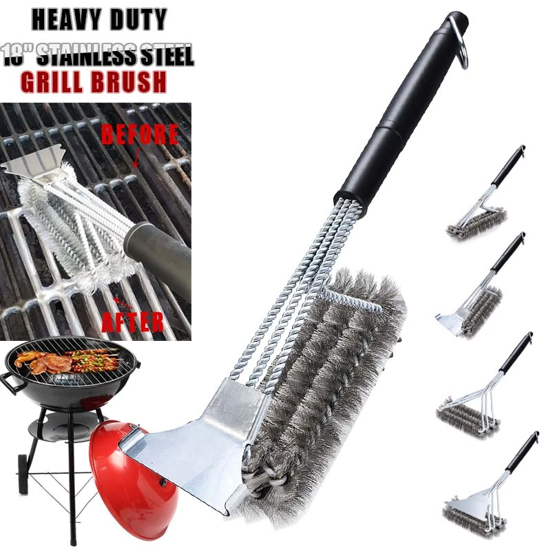Bbq Grill Brush Stainless Steel 18" Barbecue Cleaning 64％以上節約