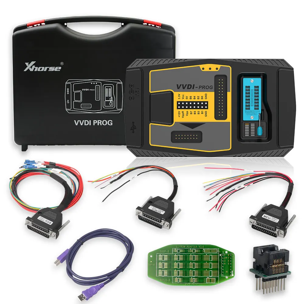 

Xhorse VVDI PROG Programmer V5.2.8 PCF79XX Adapter Multi-Languages USB Interface Smart Read/Write ECU MCU IMMO EEPROM