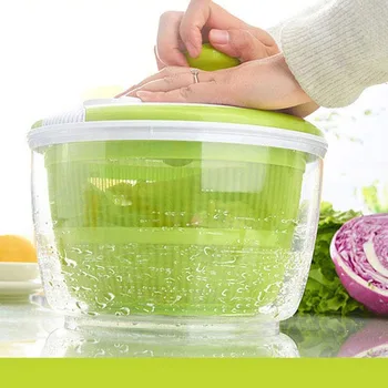 

Vegetable Salad Spinner Large Dryer Bowls with Pouring Spout Kitchen Tool L9