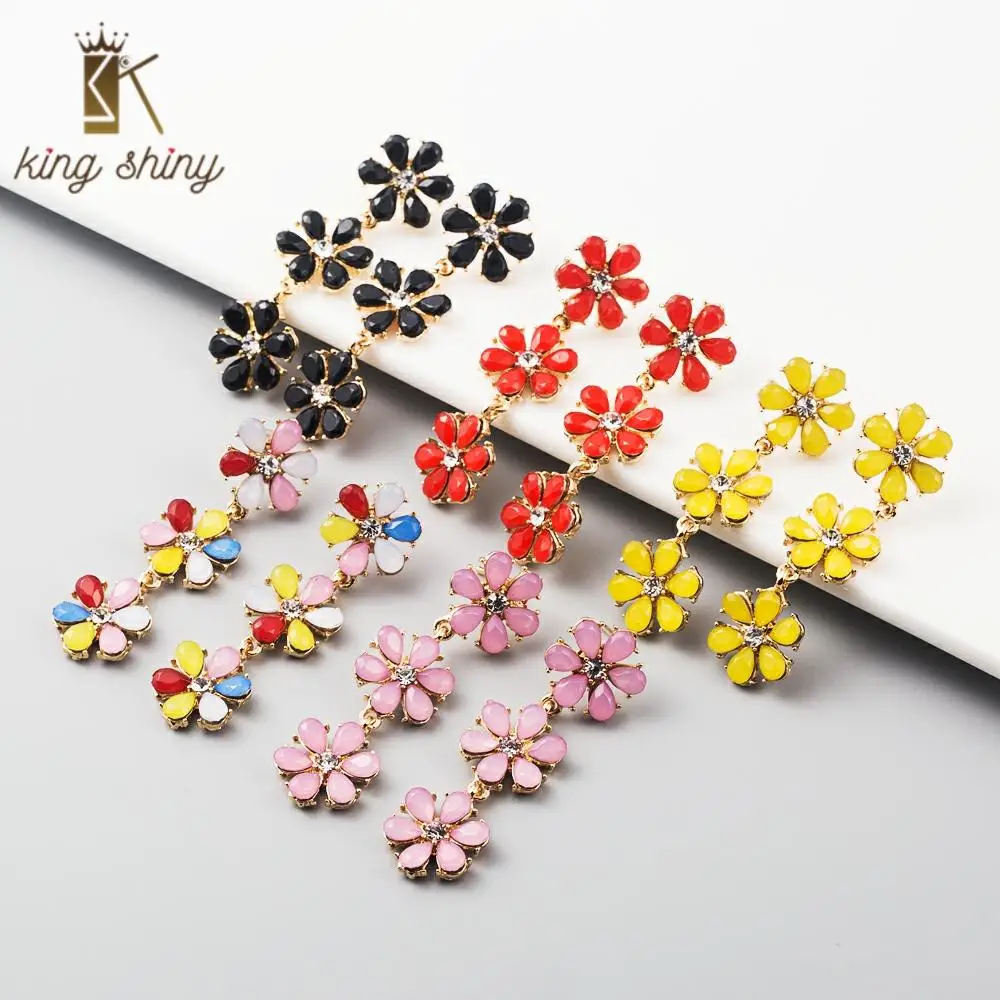 Za богемные полимерные Цветочные эффектные фотообои Многослойные 5 цветов Стразы