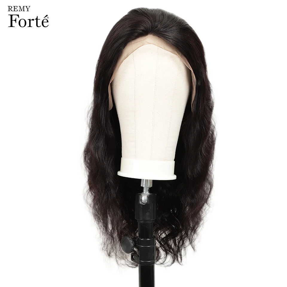 Remy Forte 13x4 кружевные передние человеческие волосы парики Remy бразильские волосы парики короткие парики из человеческих волос естественный цвет объемные волнистые парики