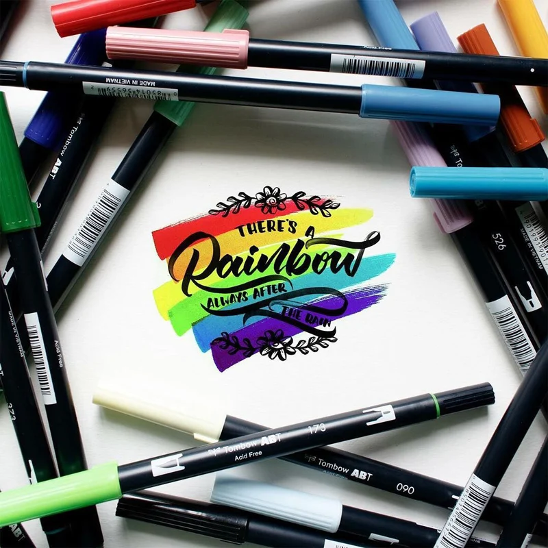 Япония TOMBOW 96 цветов Двойные головки Художественный набор кистей ручка маркер
