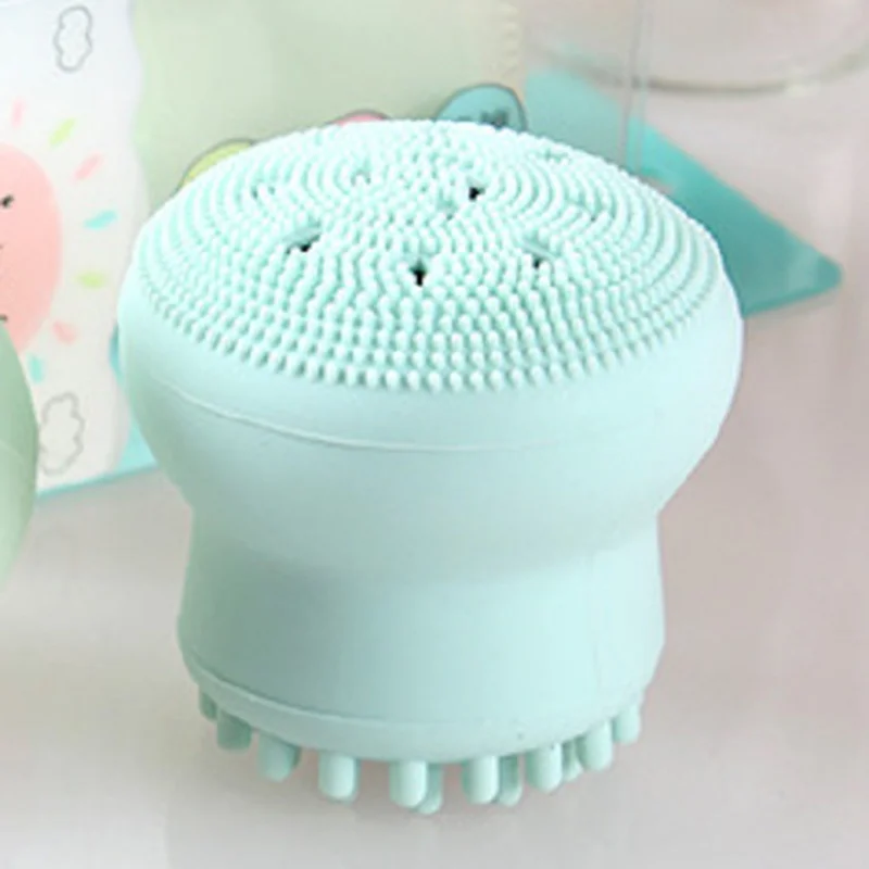 

Cute Exfoliating Facial Scrub Washing Brush Skin Care Octopus Shape Silicone Facial Cleansing Brush Face Cleansing Pore Cleaner