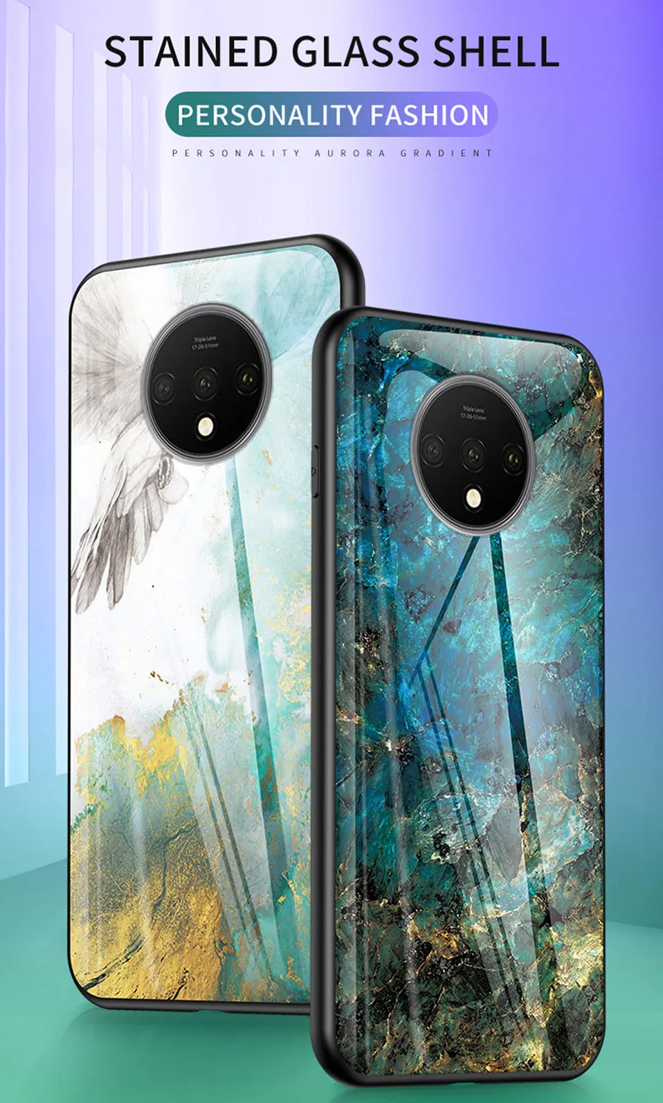 Luxury Tempered Glass Phone Case for Oneplus 7t 7 Pro 6 Original Back Cover Shockproof Case for One Plus 7t 7Pro 7 6t 5t 5 Coque (1)