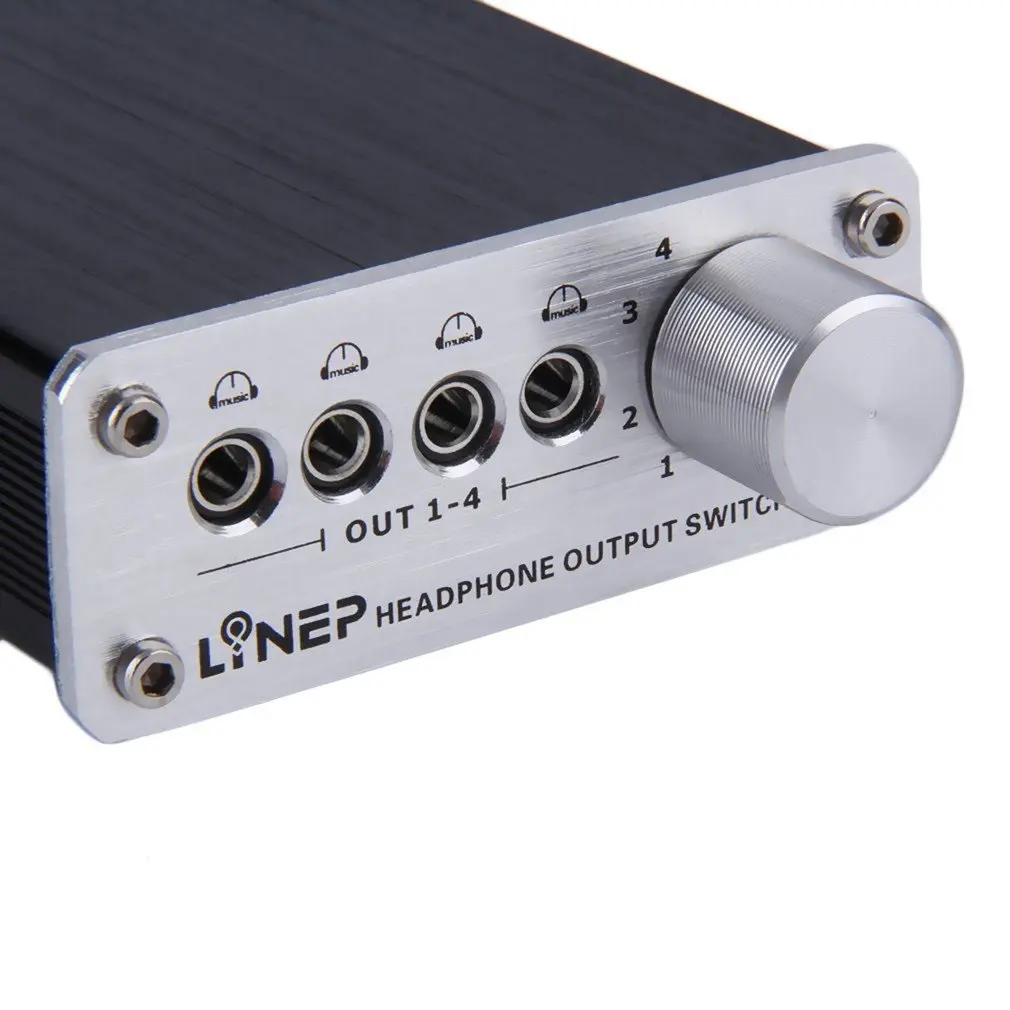 A985 4 Input 4 Output Audio Signal Switcher MP3 Headphone Switch for Television DVD VCDTV Headphone Audio Signal Switch Switcher
