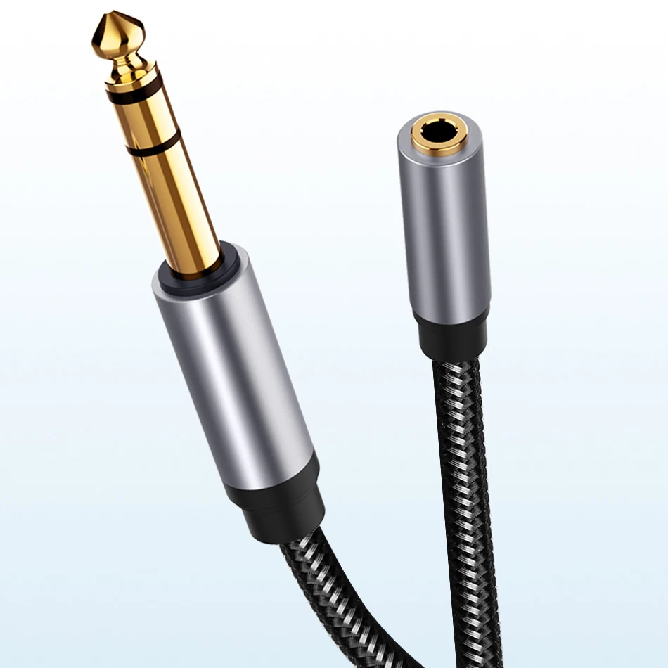 

3.5mm Female to 6.5mm Male Audio AUX Cable Headset Microphone Guitar Recording Adapter Gold Plated 6.5/3.5mm Converter Aux Cable