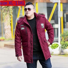 Новая модная мужская длинная стильная куртка высокого качества, мужская куртка-пуховик больших размеров, толстая внутренняя Вельветовая повседневная куртка больших размеров XL-10XL11XL12XL13XL