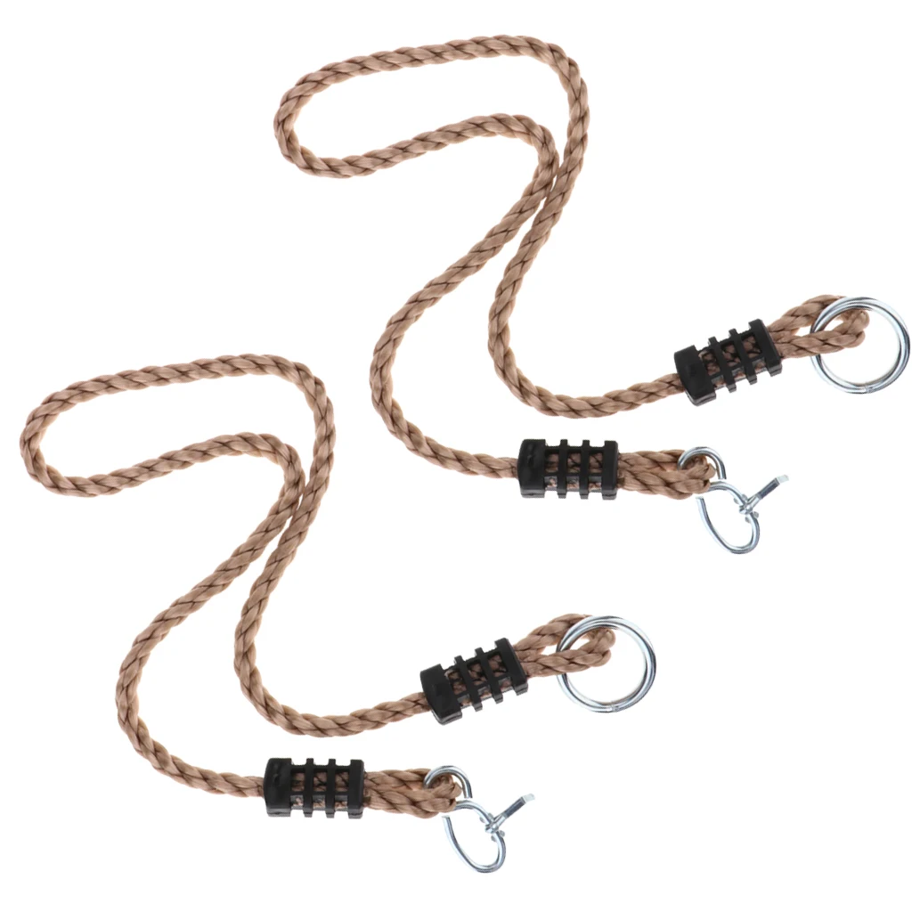 2pcs Length Adjustable Nylon Rope/Hanging Tree Strap for Outdoor Swings/Hammock/Playground Set Accessories - 3ft