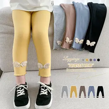 

7plus1 kids girl TIGHTS pants autumn yellow grey long pants blue black leggings bow mocha only girls pants spring sweet trousers