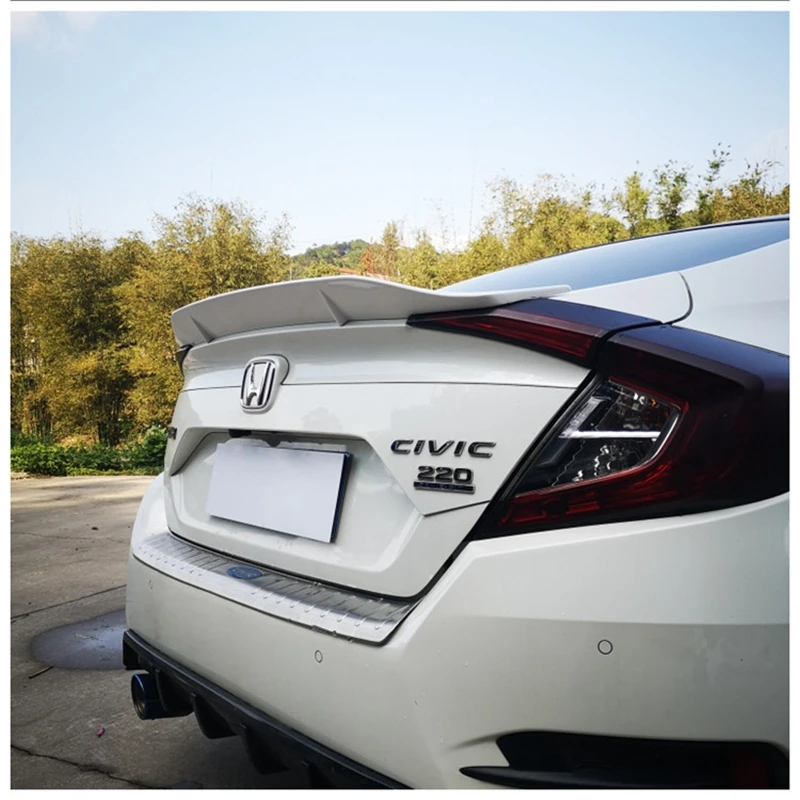 Для Honda Civic 4dr Sedan 10 го поколения 2016 2017 АБС пластик Задняя Крышка багажника крышка