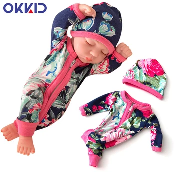 

OKKID 10 inch Silicone Vinyl Reborn Mini Babies Doll Toys For Girls 25cm Realistic Reborn Toddler Soft Bebe Doll Boneca Gifts