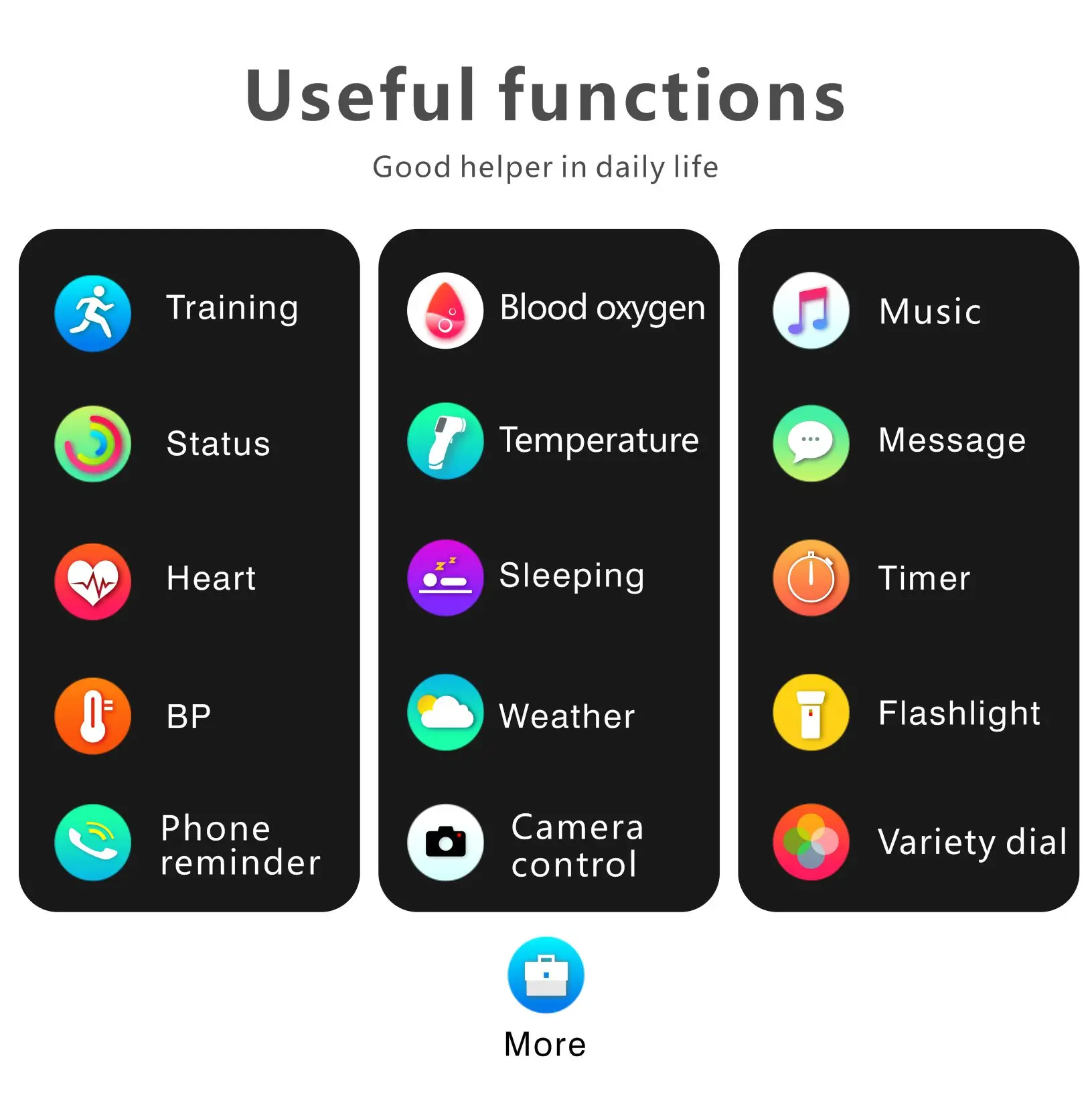 2022 Body temperature,Health monitoring of heart rate, blood pressure and blood oxygen，Music control ,IP68 Smartwatch
