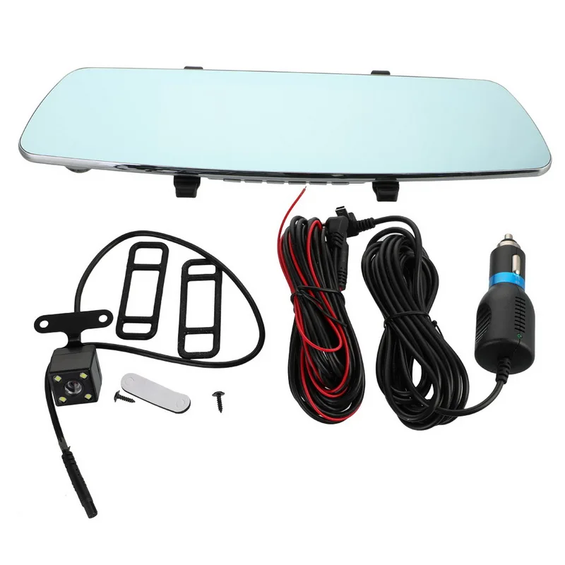 

Car Dvr Camera 7" Full HD 1080P Touch Screen Night Vision Rearview Mirror Video Dash Recorder Dual Lens Reverse Image Dash Cam