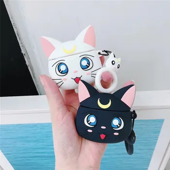 

For AirPod 1 2 Case 3D Moon Cat Cartoon Soft Silicone Wireless Earphone Cases For Apple Airpods Case Cute Cover Funda MNL1