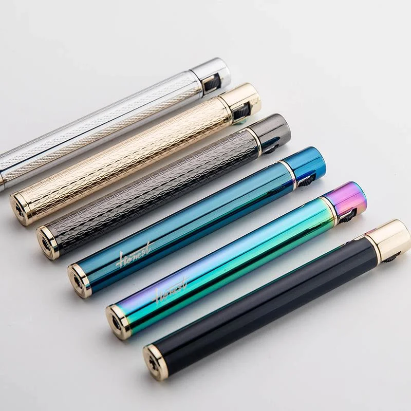 

Creative Mini Butane Small Jet Lighter Metal Cigarette Inflatable Portable Cigarette Accessories Lighters Portable Men's Gadget