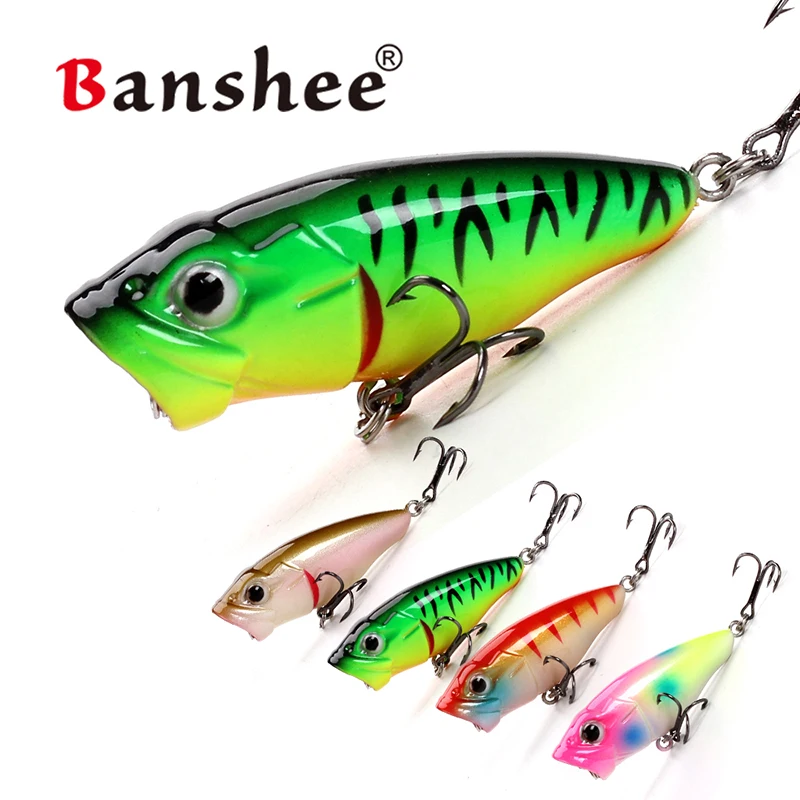 Banshee 45 мм 3,3g для приготовления приманка для рыбы фейерверки для рыбалка на щуку плавающие воблеры для бас-гитара Поппер поверхностный приманка окунь форель Щука, твердая приманка Crank качающийся, Искусственный
