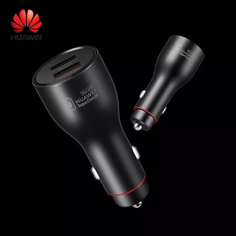 Автомобильное зарядное устройство HUAWEI двойной USB-кабель Type-C быстрая зарядка