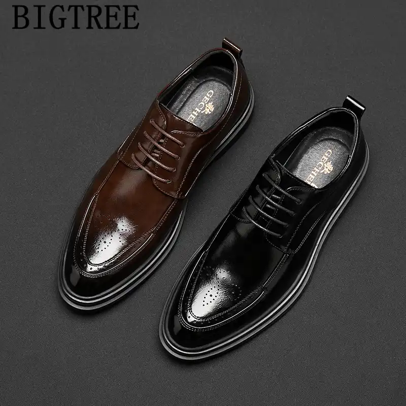 mens black brogues