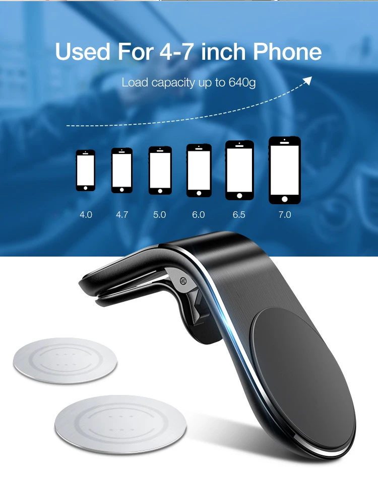 Универсальный магнитный держатель телефона в автомобиль для iPhone samsung huawei Air Vent смартфон подставка для Xiaomi Oneplus Автомобильный gps кронштейн