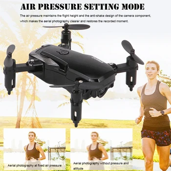 

Willkey New Mini WiFi Drone Hight Hold Mode Foldable Arm RC Quadcopter Drone Aircraft Helicopter for Toys Kid Gift