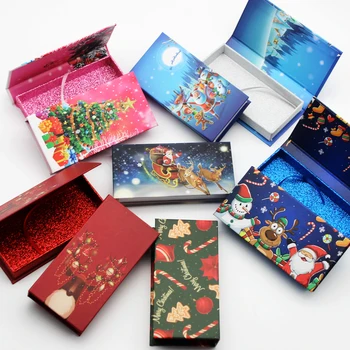 

Wholesale Eyelash Package Box Lash Boxes Packaging Bulk Lashes Storage Christmas Boxes Case Empty Free Shipping 10/20/30 Pieces