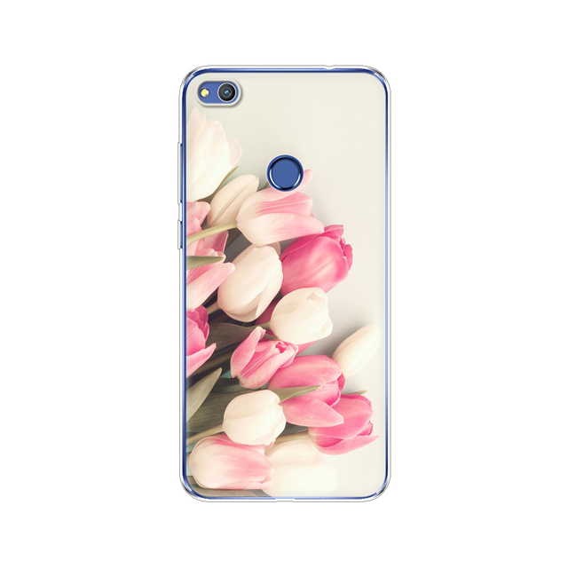 phone case for huawei honor 8 lite soft tpu silicon back cover 360 full for honor 8 liteprotective printing clear coque