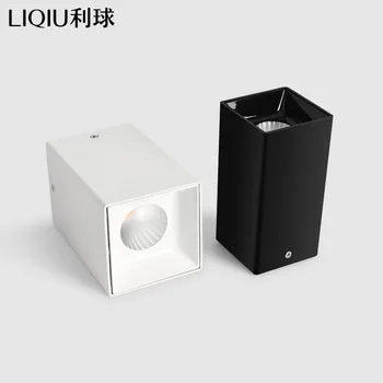 

Led Unfold Install Spotlight Simple Nordic Living Room Aisle Background Wall Ceiling Ceiling Lamp Hole Free SquareDownlight Lamp