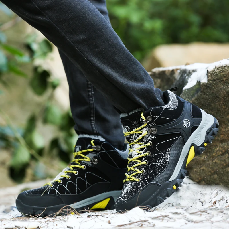 Men Autumn Winter Boots High Top Lace-up Shoes 4 Colors Ourdoor Fashion Man Sport Sneakers Size 39-45 | Обувь