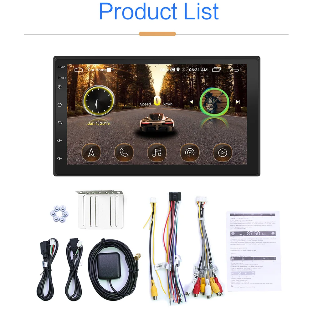 " 2 Din HD сенсорный экран автомобиля MP5 плеер Bluetooth Стерео FM радио USB/TF AUX в MP5 плеер камера заднего вида Android 8,1