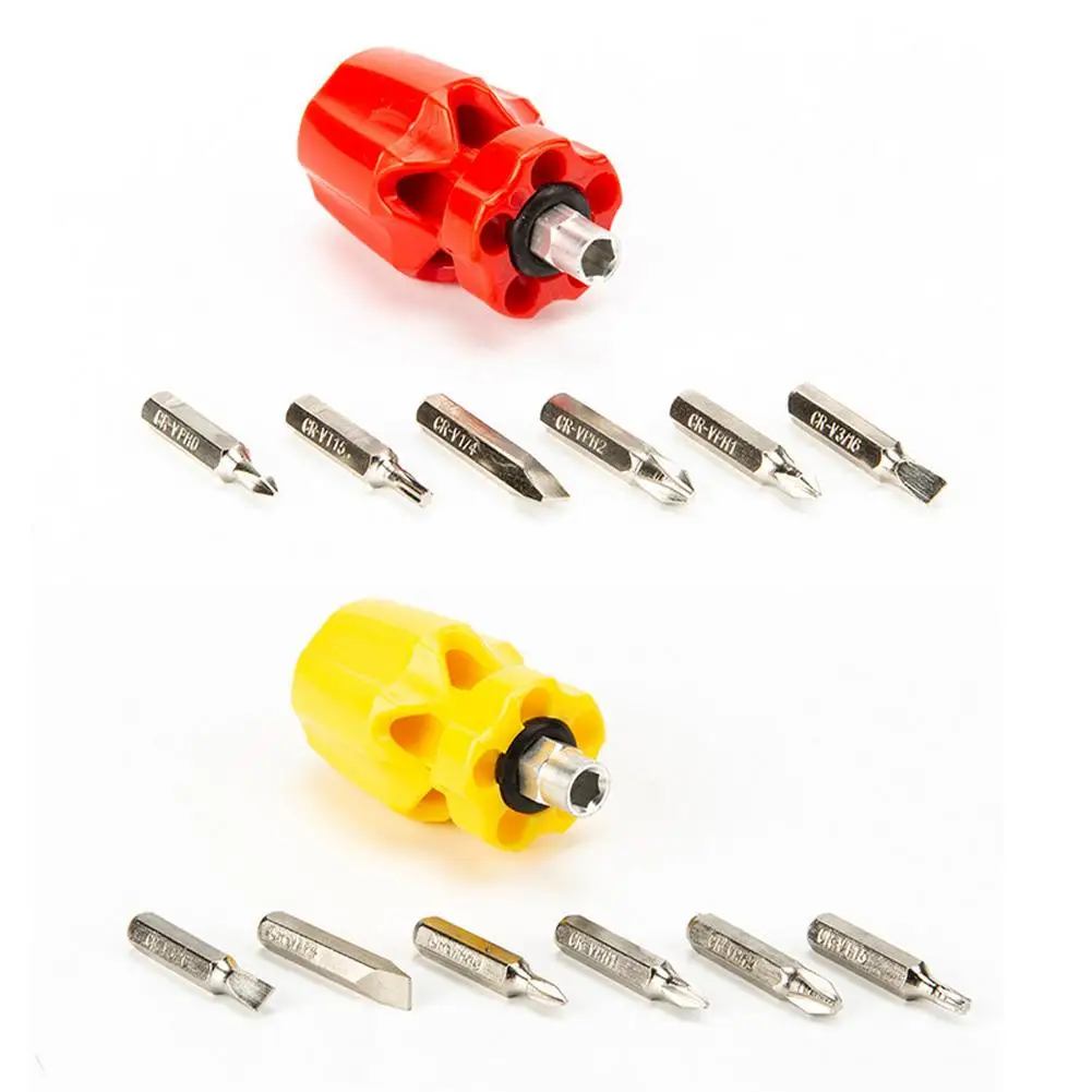 

6 In 1 Screwdriver Multi-tool Screwdriver 2 Inch Multi-functional Repair Tool Magnetic Professional Tool