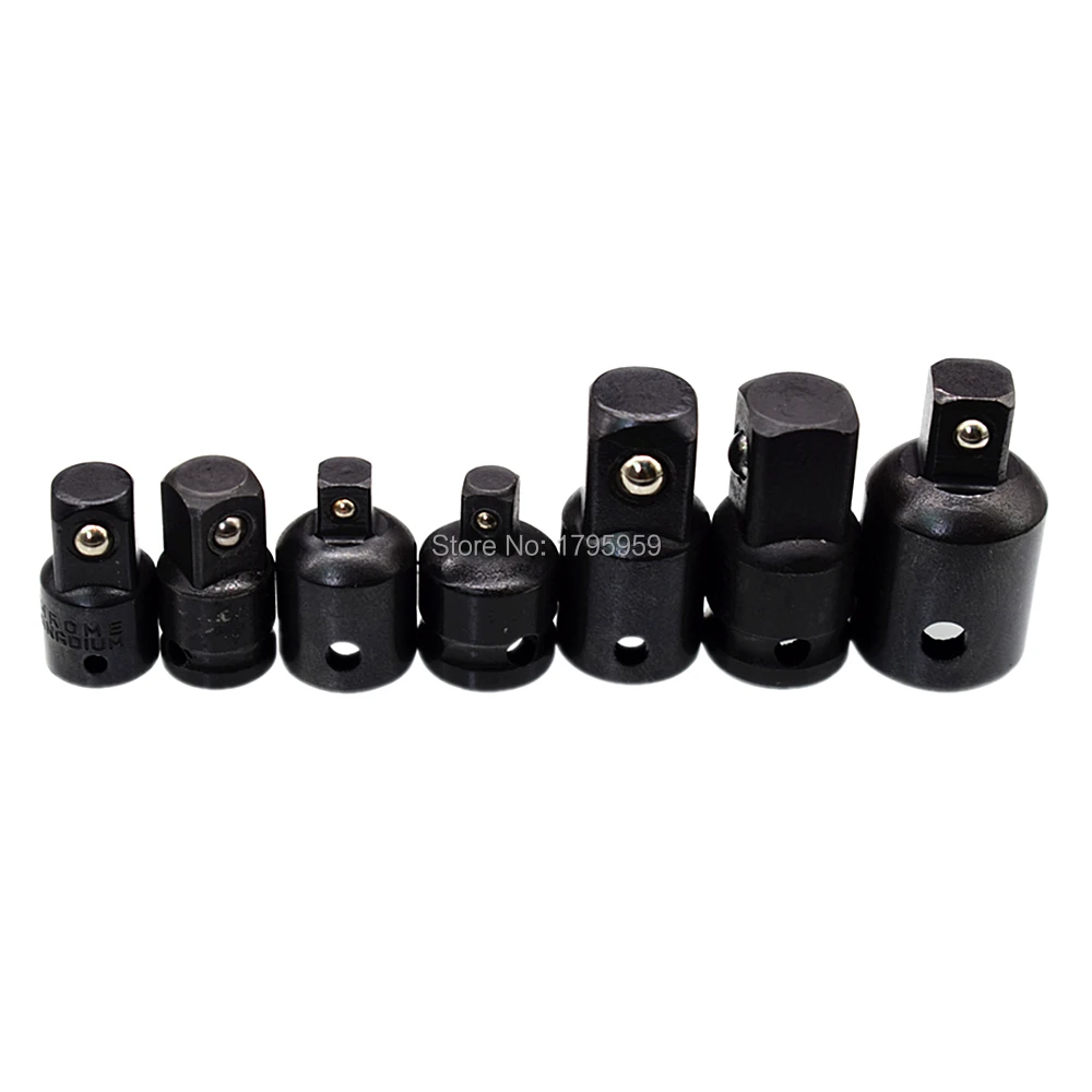 

7pc Impact Socket Adaptor Set 1/2" 3/8" 1/4" Square Drives to Square Head Air Ratchet Wrench Tools Converter Reducer Adaptors