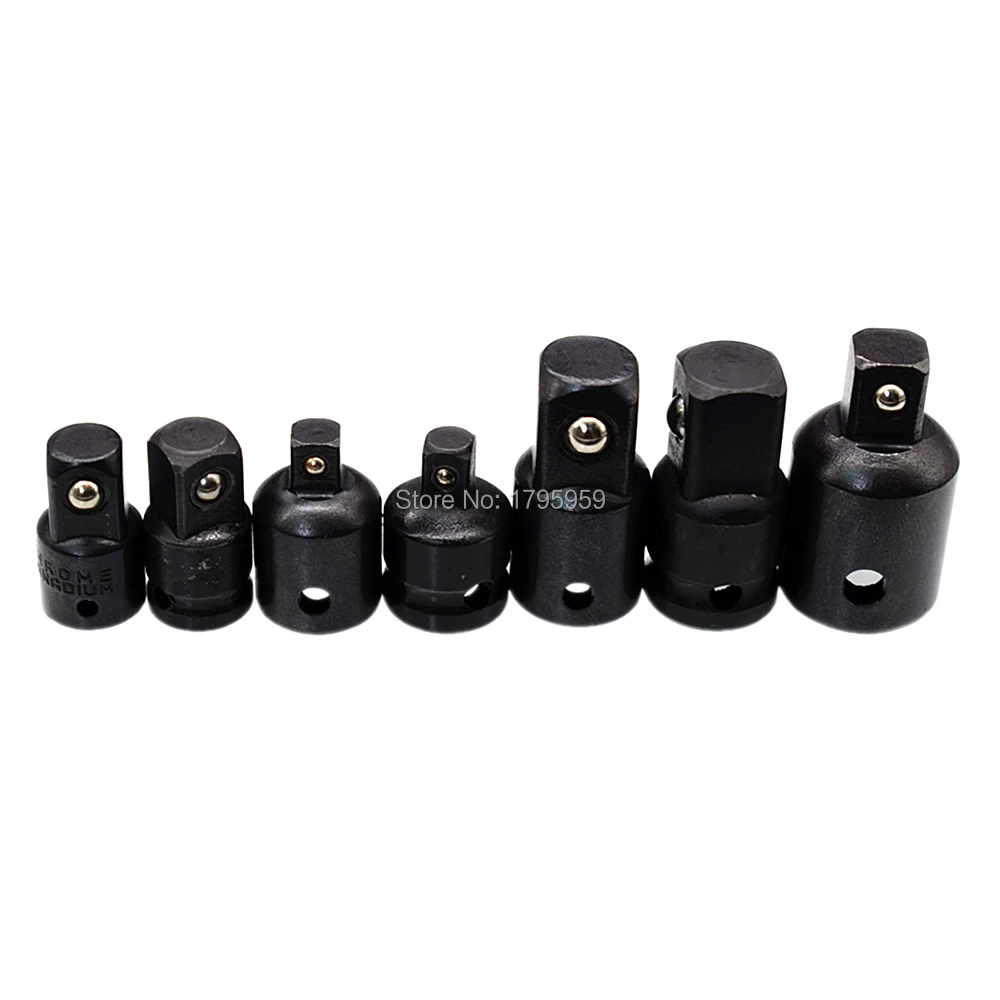1/2" to 3/8" Drive Black Impact Socket Adapter Reducer Tool Set Adapter