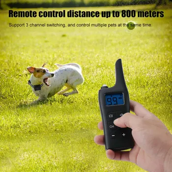 

800m Waterproof Remote Dog Collar Bark Stopper Training Charging Led Device Vibration Electric Shock Receiver Training Collar
